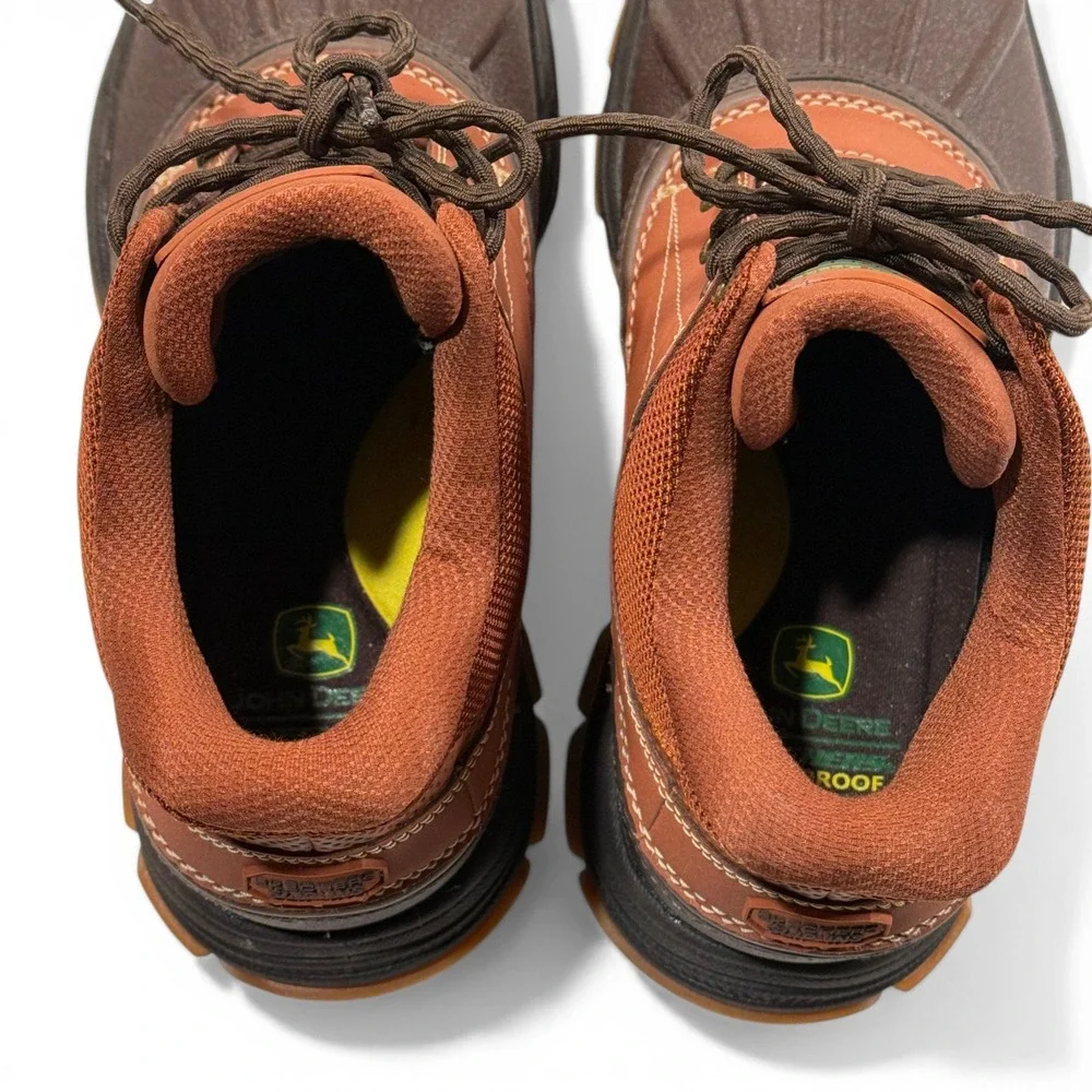 John Deere Skechers Slip-ins Waterproof Duck Boots Mens 8.5‎ Brown 256026 NWOB
